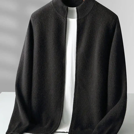 Cárdigan de Merino con Cresta