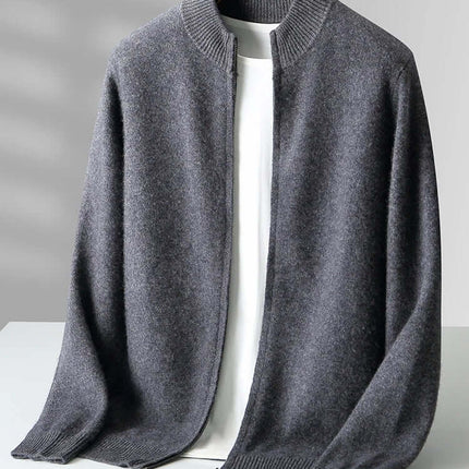 Cárdigan de Merino con Cresta