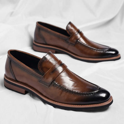 Mocasines Penny de cuero Montovani