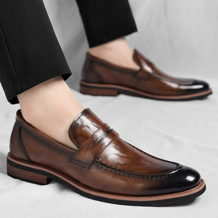 Mocasines Penny de cuero Montovani